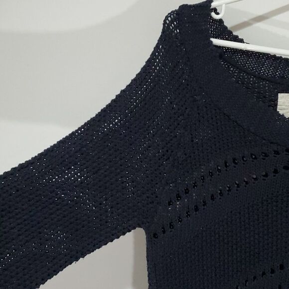 HARLOW dark blue medium knit sweater - Picture 4 of 6